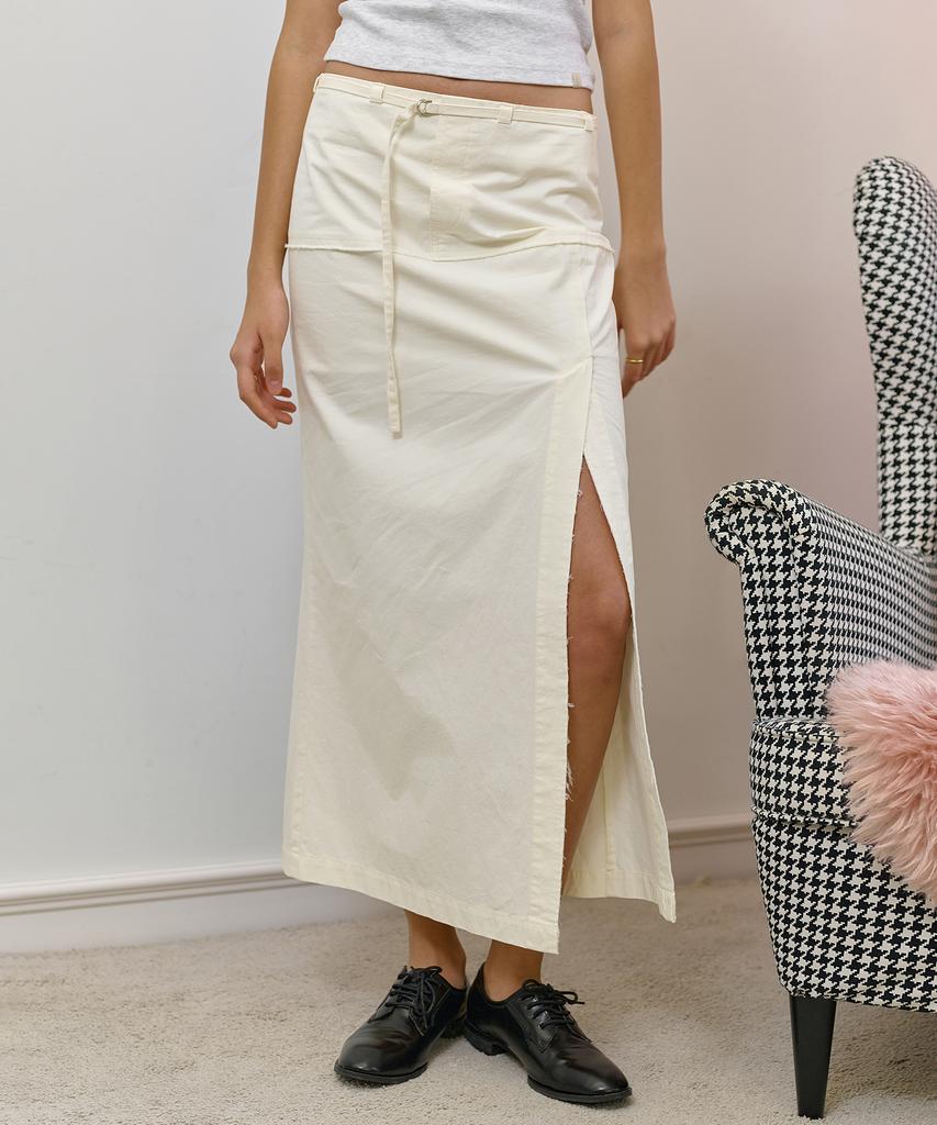 Biteoseljeu Selina Slit Long Skirt - Ivory
