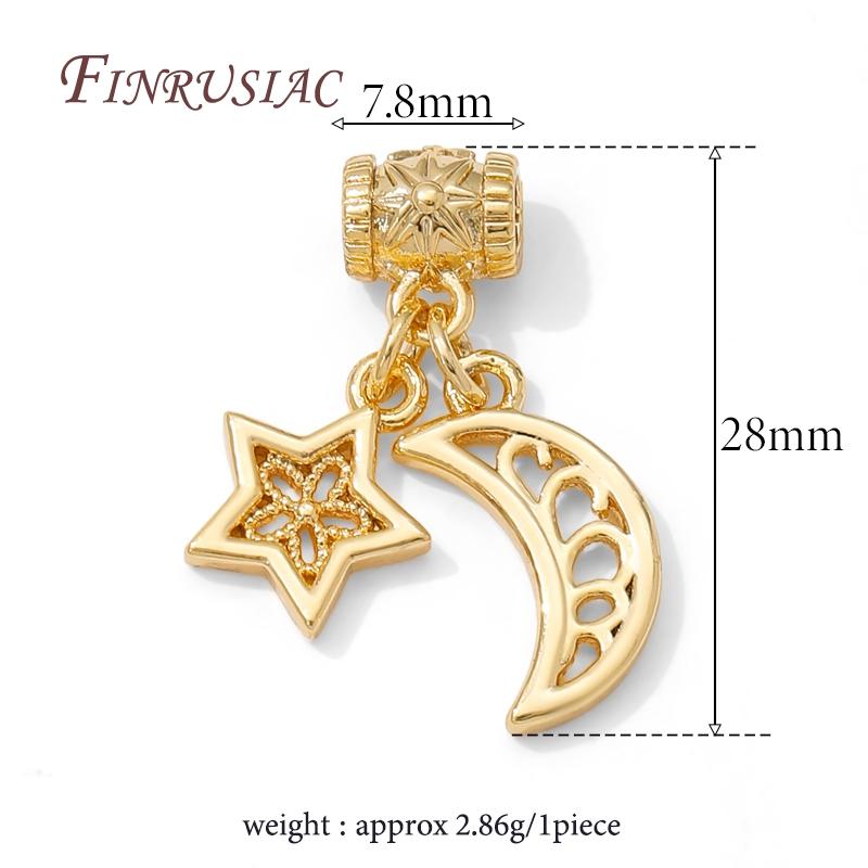 Pendentifs décoratifs plaqués or 18 carats pour boucles d'oreilles, breloques fleurs/soleil/lune pour bijoux, accessoires pour la création de bracelets DIY