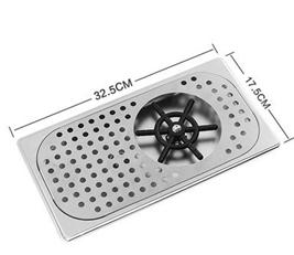

New! Stainless Steel Glass Rinser Drip Tray Bar Glass Steaming Pitcher Riner Coffee Accessory Milk Pitcher Rinser Commercial Use серебряный