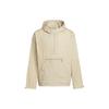 Men's Originals Solid Color Half Zipper Hooded Straight Long Sleeves Coffee HM8044