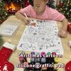 Festive Silicone Graffiti Drawing Placemat: Customizable, Washable & Heat Resistant