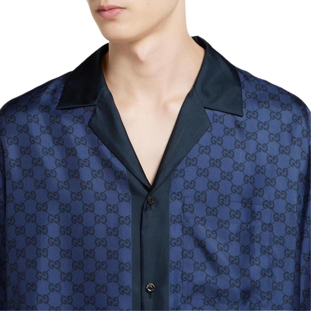 GUCCI Disco Monogrammed Short Sleeve Shirt 794907-Z7ARD-4019