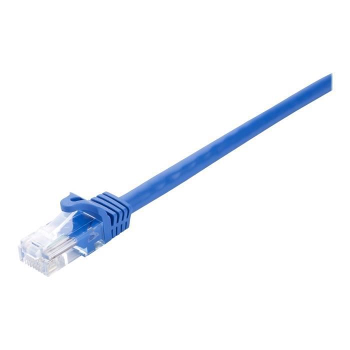 V7 Câble réseau V7CAT6UTP-02M-BLU-1E - 2 m Catégorie 6 - Pour Modem, Routeur, Concentrateur, Panneau, Plaque murale, PC