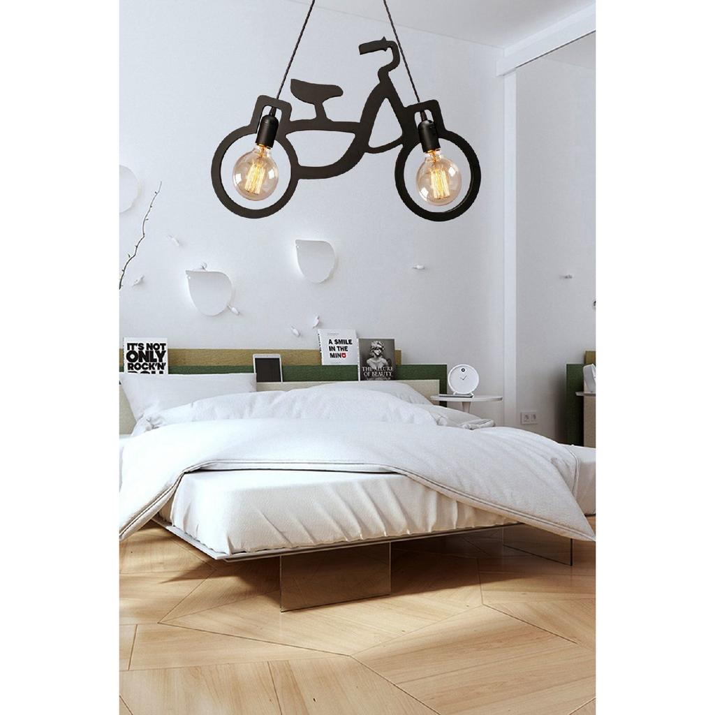 Candelabru stalactic pentru bicicletă din lemn, din lemn, negru, din lemn, de lux, rustic, modern, decorativ, candelabru pentru cameră pentru copii