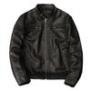 Italian Lambskin Vegetable Tanned Pure Top Grain Leather Jacket Men Retro Motorcycle Stand Collar Casual Coat