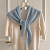 Wool Fashion Hollow Knitted Triangle Scarf Shawl With Women'S Vest Scarf High-End Skirt Waist Scarf Waist Versatile Scarves