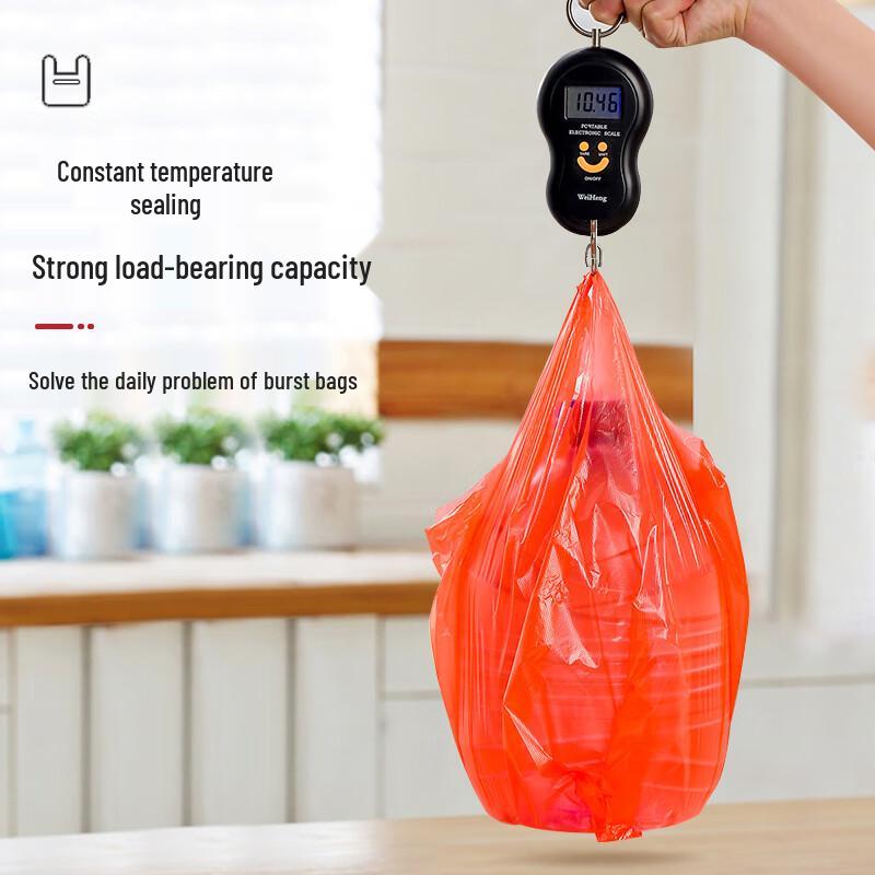 Red Plastic Vest Handle Bags, 1000 Count