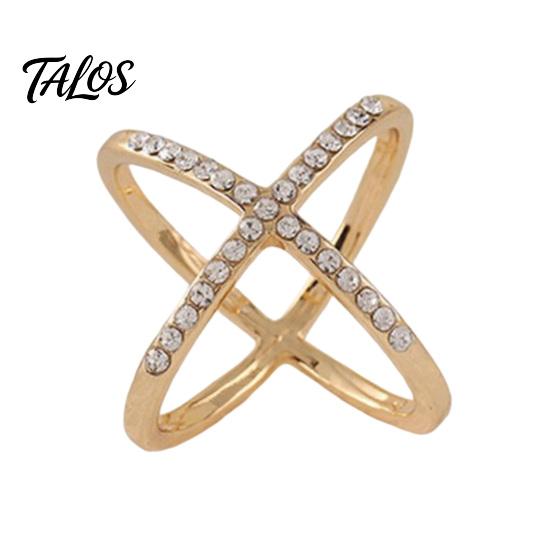 Electroplated Scarf Ring Rhinestone X-Shape Ring, Metal Geometric Clip, Sparkling Decorative Clip Slide for Women Silk Scarves Neckerchiefs