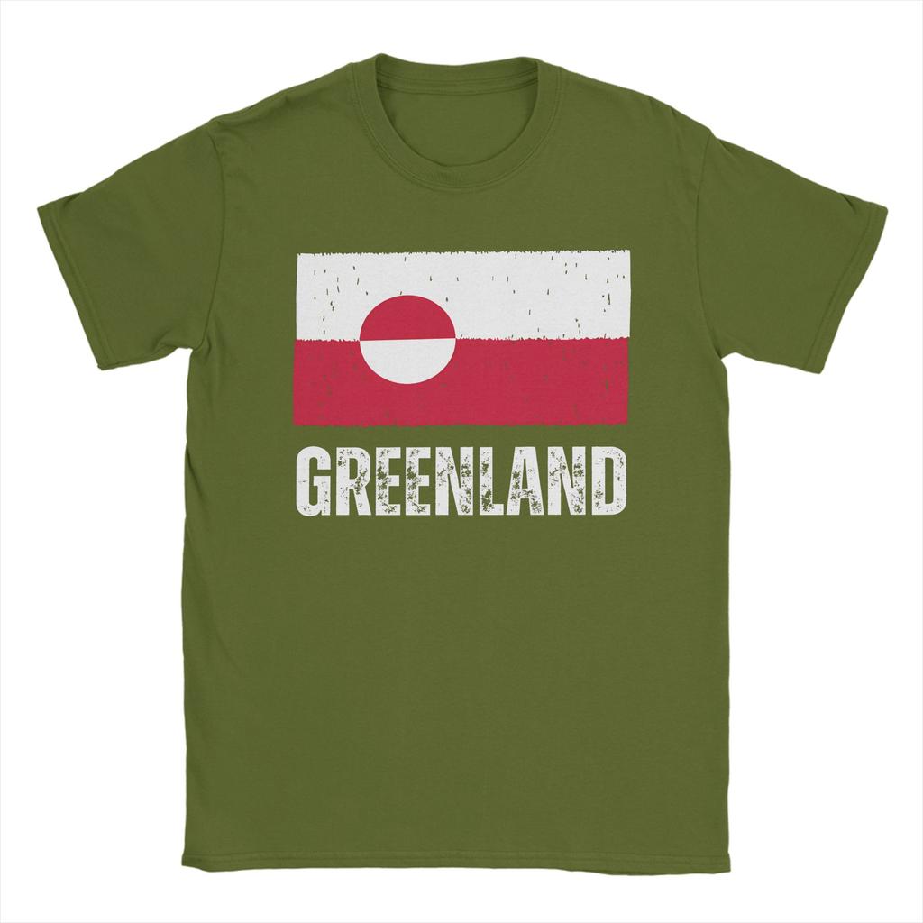 Greenland Flag Vintage T Shirt Summer  Hipster T Shirts Men Cotton O Neck Plus Size 5XL Clothing Short Sleeve Vintage Tshirt