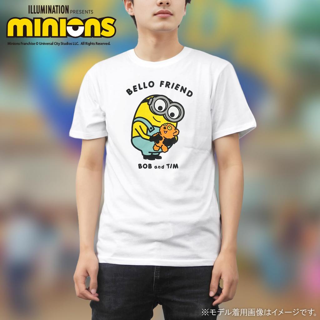 Fineplus Minions BELLO FRIEND Bob Tim Print T-Shirt