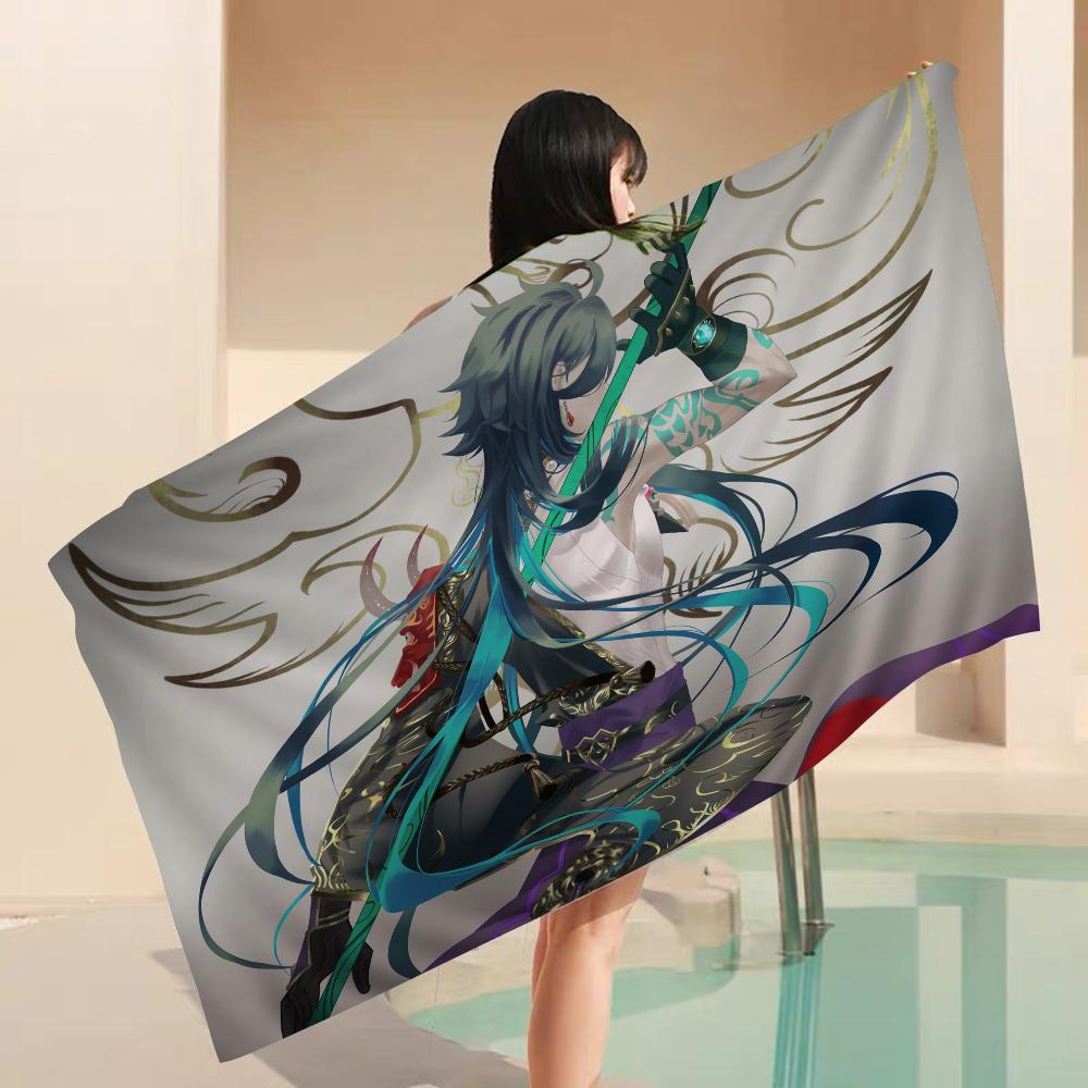 Xiao Beach Towel Cartoon Cute Summer Kids Large Bath Pool Beach Towel Microfiber Absorbent For Swimming Travel