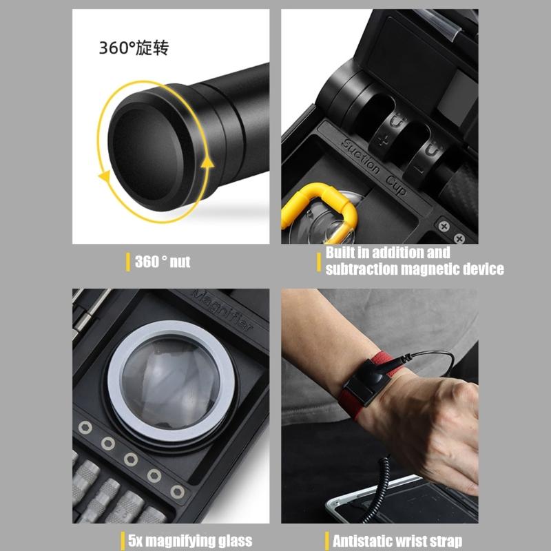 69 in 1 Precisions Screwdriver Set Tool Gifts for Men, Magnetic Tool Kits with 42 Magnetic Bits Repair for Electronics