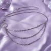 Boho Mond Körperkette, Mehrschichtiger Taillenkettengürtel, Metallbauch-Körperkette mit Sonnenanhänger, Rave Nachtclub Party Körper Schmuck Zubehör für Frauen