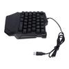 One Handed Gaming Keyboard RGB Backlight 35 Keys Ergonomic USB Portable Wired Gaming Keypad with Wrist Rest