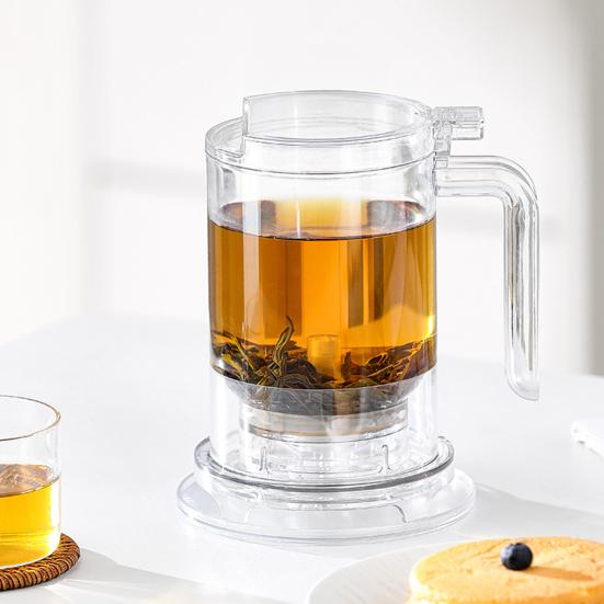 Tea Infuser Mug with Lid Detachable Filter Teapot for No-Bitter Brewing Large Capacity Leak-Proof Tumbler for Loose Leaf Tea