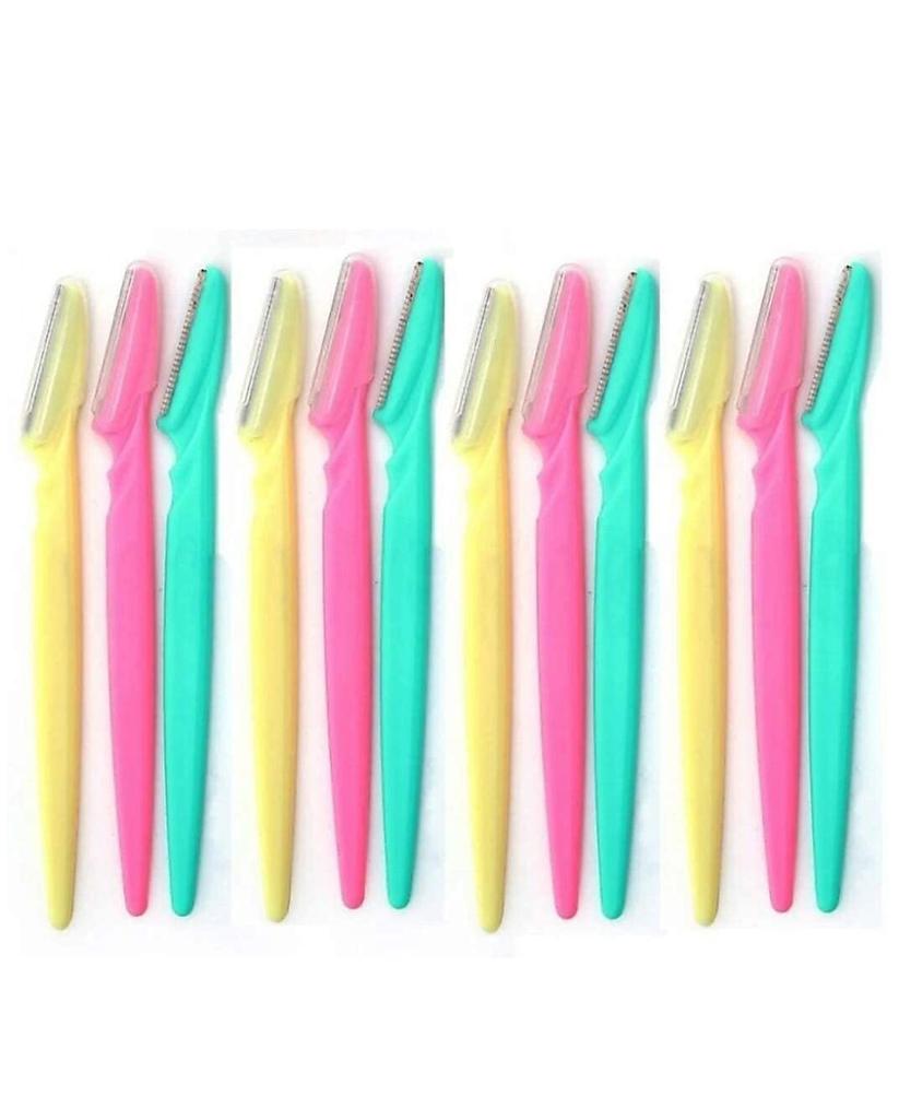 Top Select Razor for Face Women and Men | Eyebrow Razor (Multicolored). (Packs of 4)