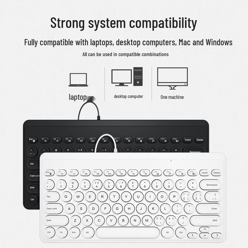 BOW Hangshi Wired Keyboard & Mouse Set for Girls with USB Connection