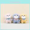 Adorable Knitted Scarf Bear Plush Toy Keychain Pendant Cute Doll Decoration