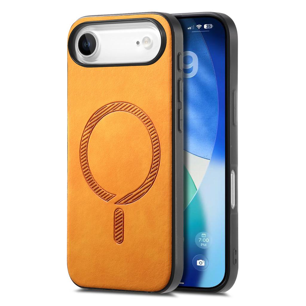 For iPhone Air Leather Back Case Compatible with MagSafe Skin-touch Phone Cover