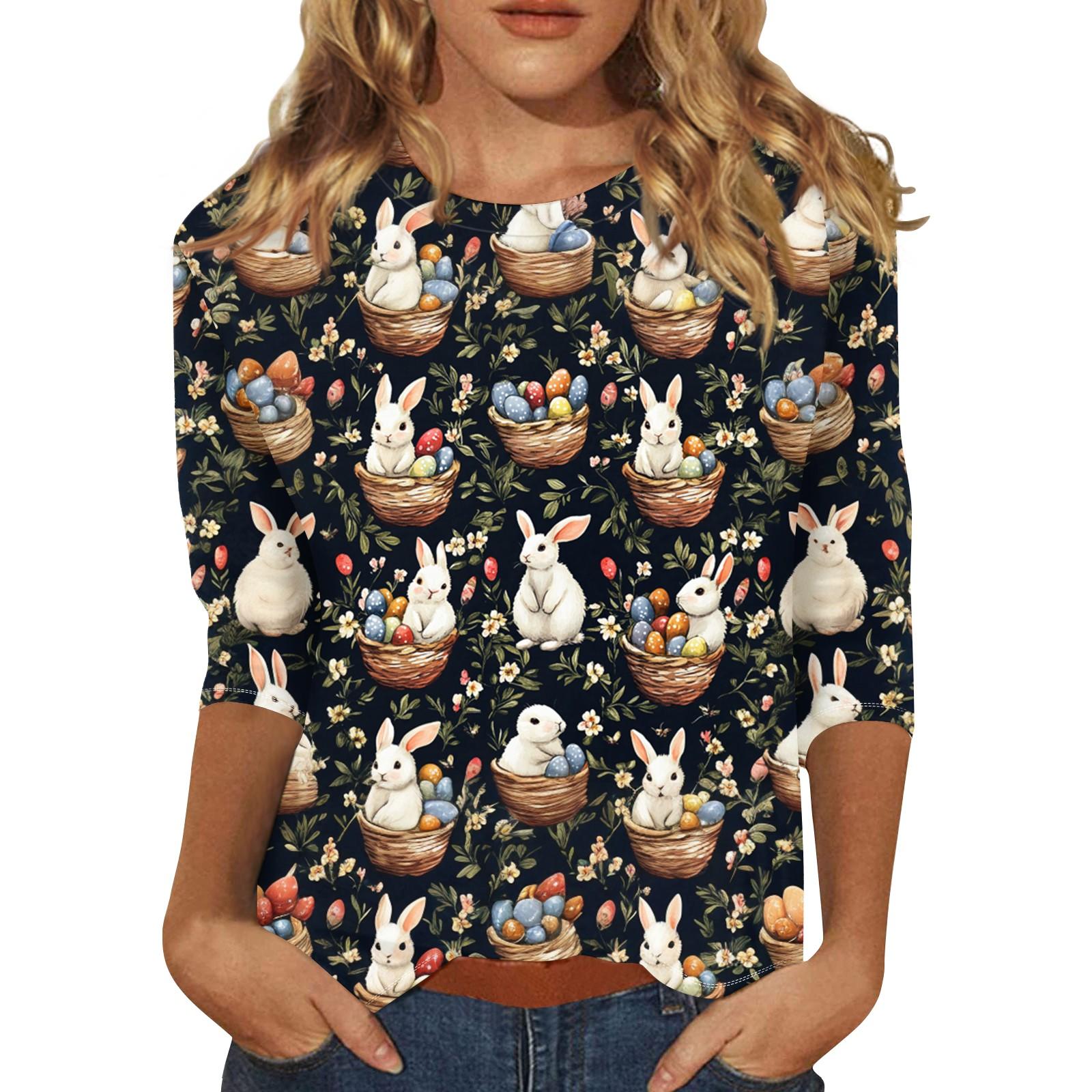 

Женская мода свободный повседневный топ с семью рукавами и круглым вырезом M чёрный