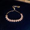 South Korea Dongdaemun Square Zircon Adjustable Bracelet Women's Simple Light Luxury Bracelet Personality Temperament High-end Jewelry