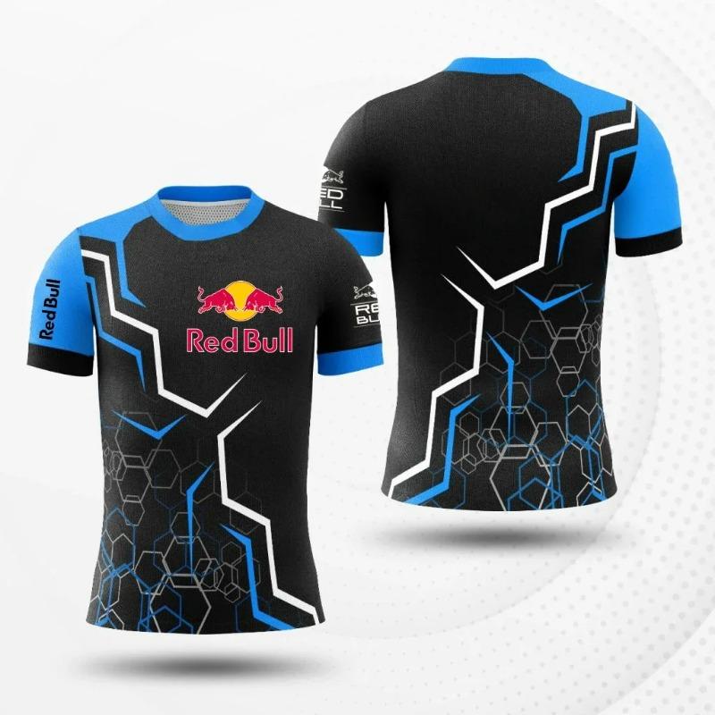 Red Bull Racing Men's T-shirt Oversized New T-shirt 3D Printed Children's Red Bull Short Sleeve Motorcycle Men's T-shirt