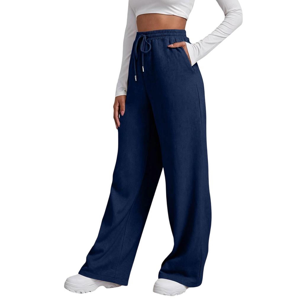 Women's High Waist Color Wide Leg Yoga Pants for Workout and