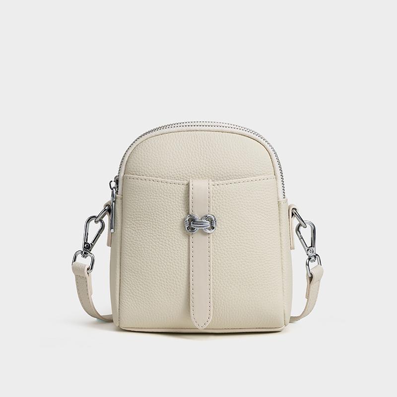 Leather Bag Women's New Hot-selling Women's Bag Simple and Versatile Mobile Phone Bag Daily Matching Shoulder Bag Messenger Bag