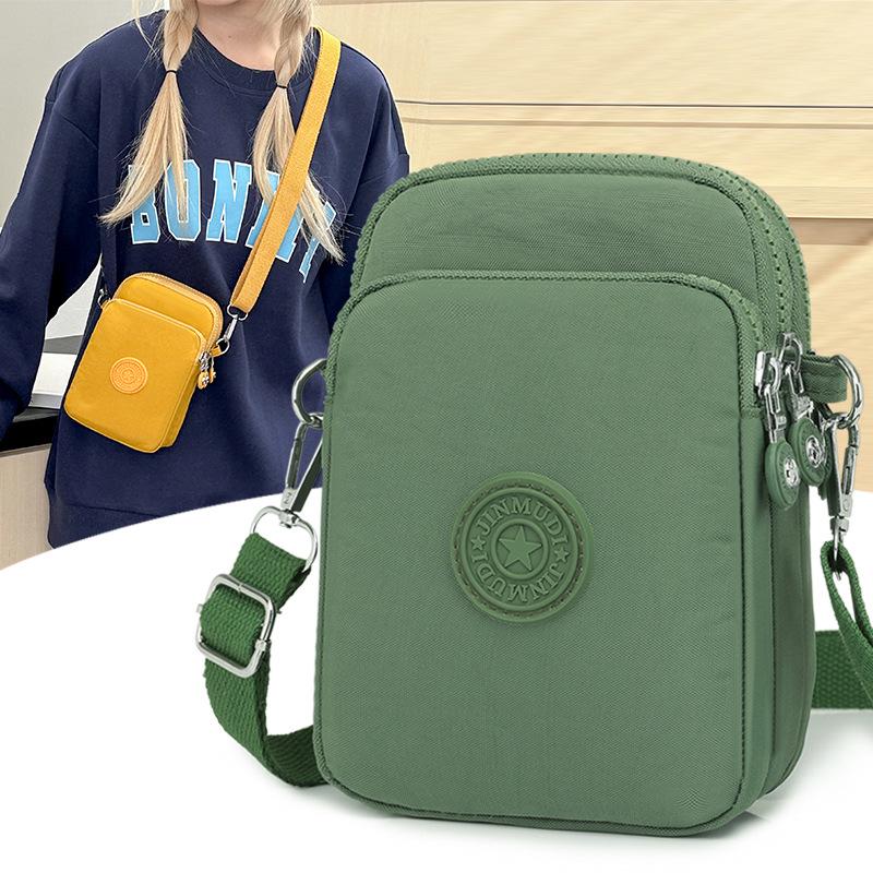 Women's Mini Crossbody Phone Bag - 2025 Multi-layer Oxford Cloth Compact Shoulder Bag