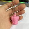Portable Lip Gloss Keychain Caps Silicone Lid Holder Keyring Pendant For Lip Balm Bag Pendant Makeup Tool Accessories