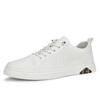 2025 Summer Hollow Perforated Breathable Genuine Leather Casual Board Shoes Men'S Versatile White Shoes Men'S Shoes
