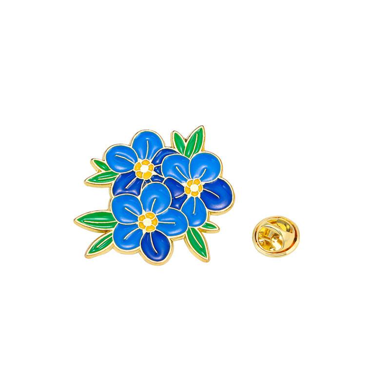 Original Plant Flower Series Alloy Brooch Colorful Flower Clothes Bags Accessories