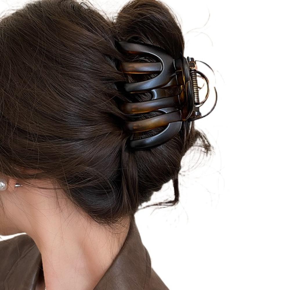 Updo French Style Pumpkin Hair Claw Large Cute Hair Grab Temperament 9cm/3.54inch Shark Clip Female