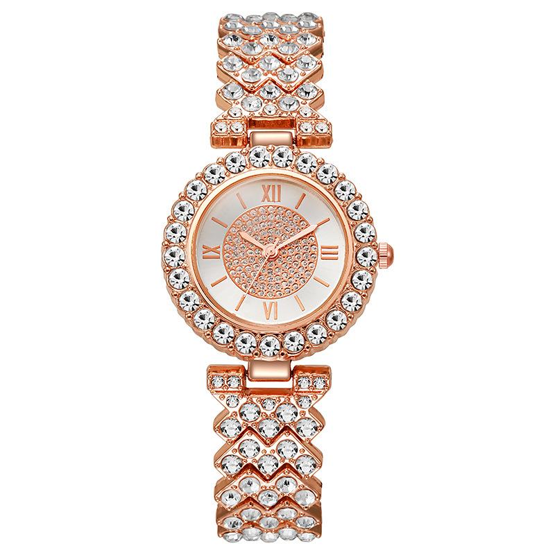 

Модные женские часы со стразами, римские цифры на циферблате, браслет, кварцевые часы, Reloj Mujer, Relogio Feminino