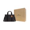 Coach Smith 34 Monogram Canvas And Smooth Leather Tote Bag Unisex Tote Bags Silver Black CP105-SVBK