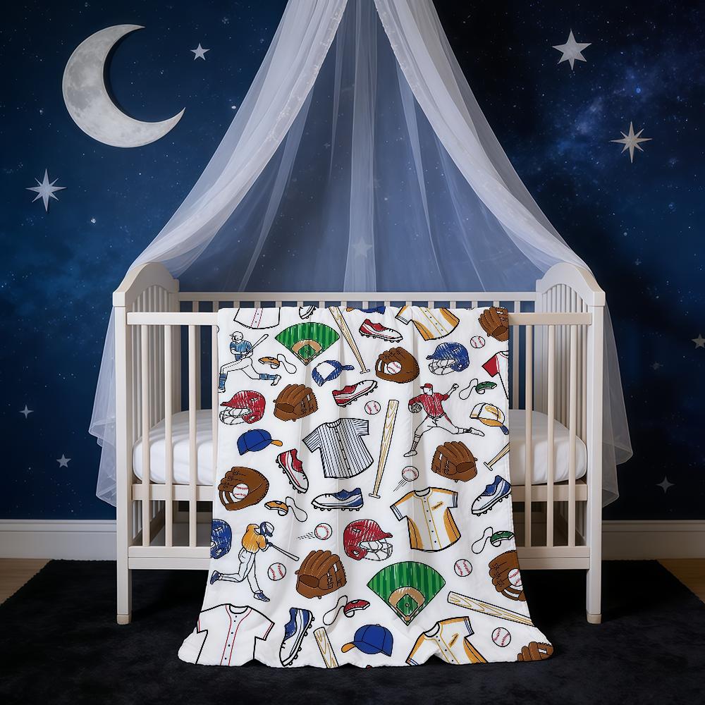 Cool Baseball Sport Blanket Flannel Warm Soft Throw Blanket For Room Sofa Childish Birthday Gifts