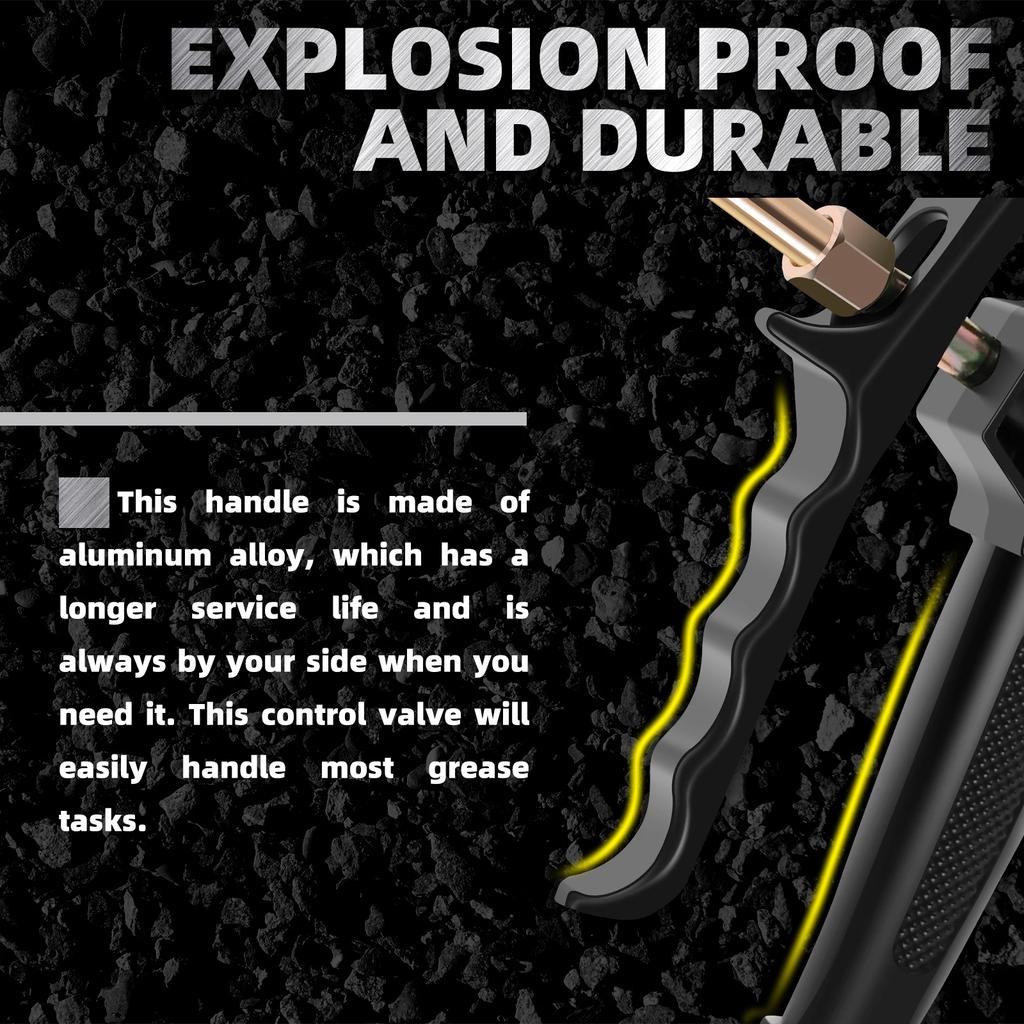 Grease Tool Control Valve High Pressure Grease Pump Head Control Handle Valve Aluminum Alloy Spinner2025