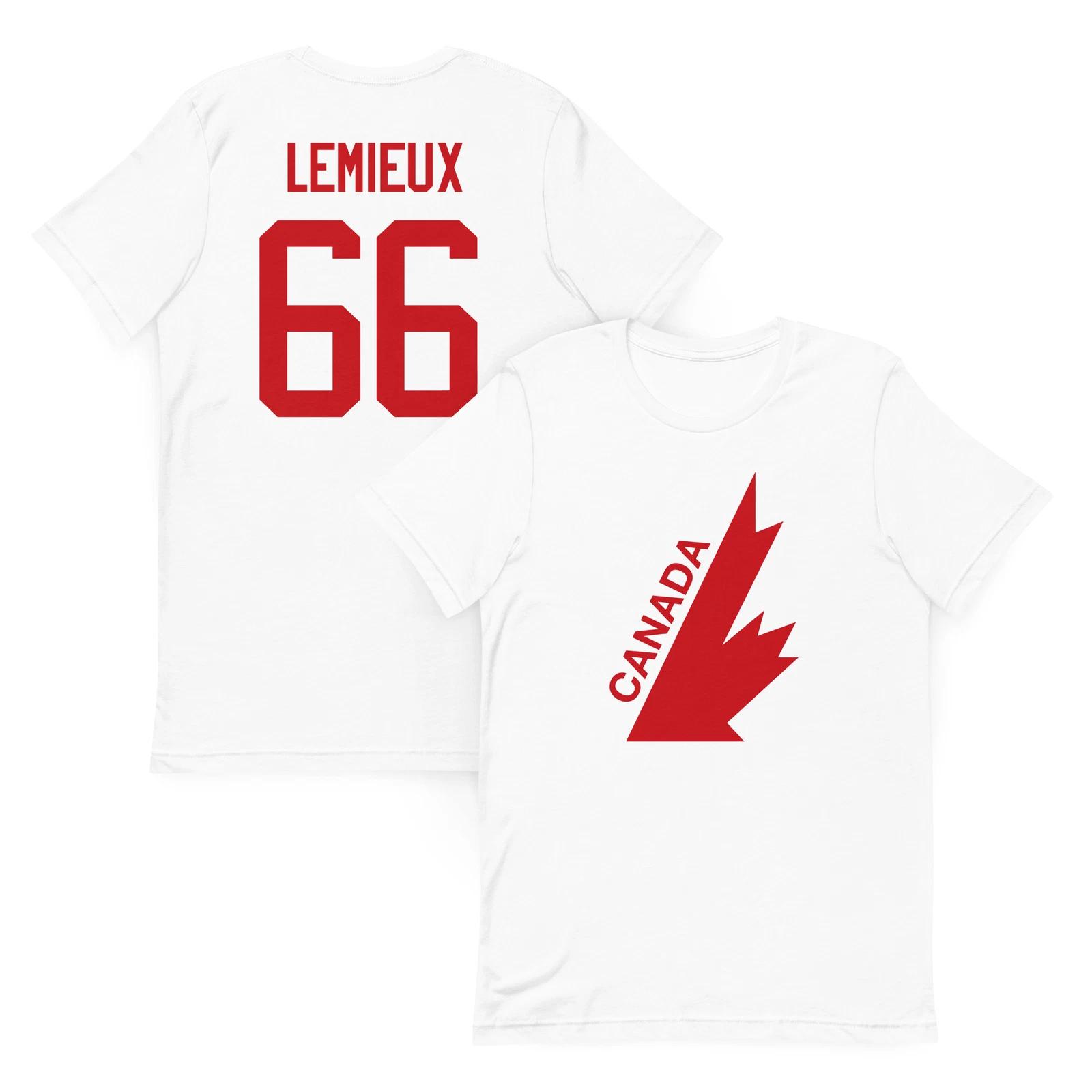 Retro Mario Lemieux #66 Team Canada Hockey Jersey Shirt 1987 1991 Canada Cup XL