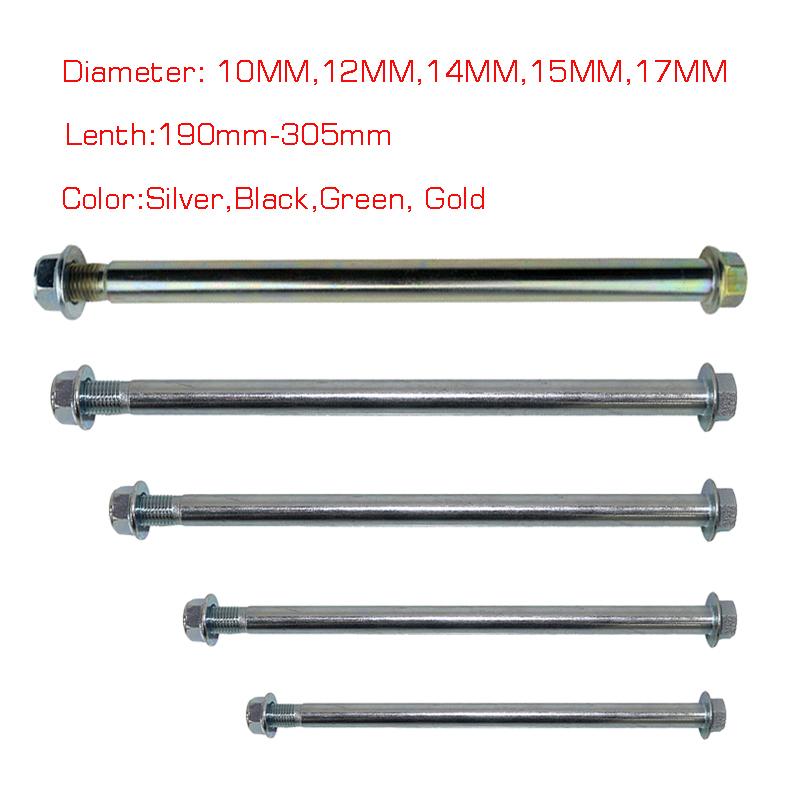 Ax Roată Motocicletă pentru Honda Yamaha Suzuki KTM Crossbike Dirtbike 15mm 210mm 230mm 245mm 260mm 280mm 305mm Axe Cu Piuliță