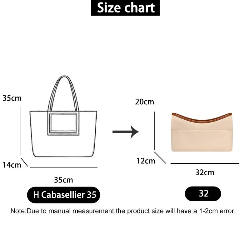 EverToner Bag Organizer Insert for H Cabasellier 35 Satin Lined Inner Bag Support Storage Liner Handbag Shaper & Accessories