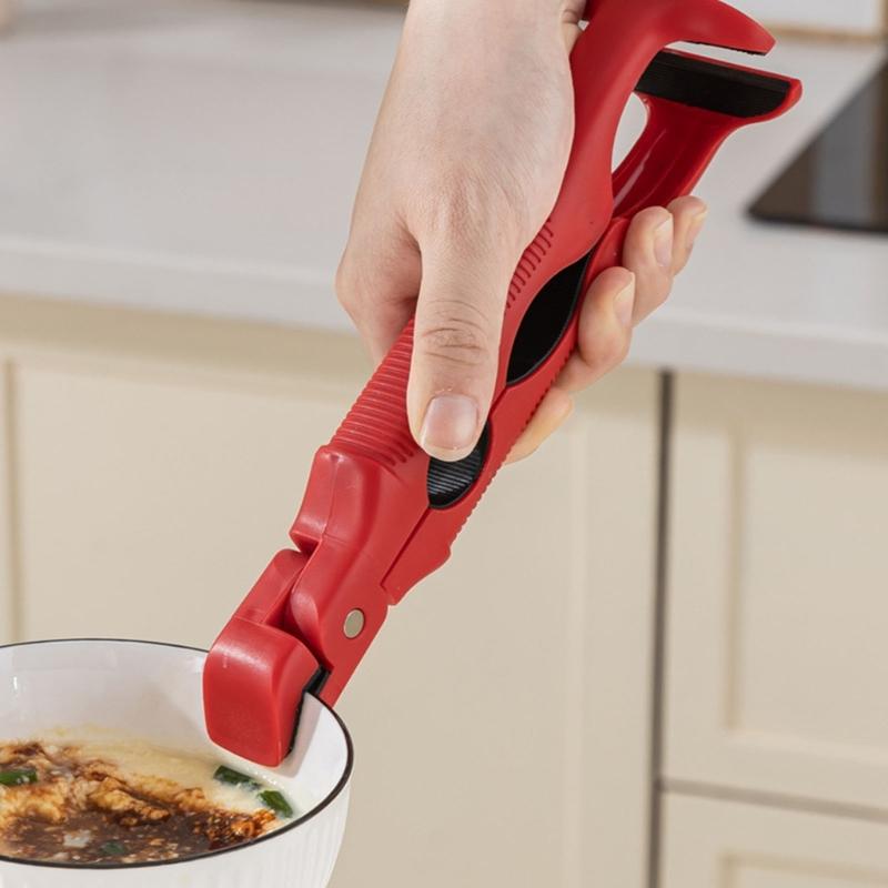Heatproof Handle Bowl Holder Clamp Heat Resistant Plates Tongs Anti Scalding Hot Dish Gripper for Commercial Use