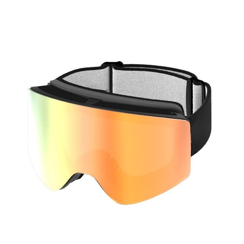 Double-layer Magnetic Cylindrical Ski Goggles Winter Anti-fog Impact-resistant Protective Skiing Equipment