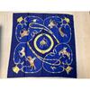 Used HERMES Scarf Kare90 Horse Tack Pattern Blue