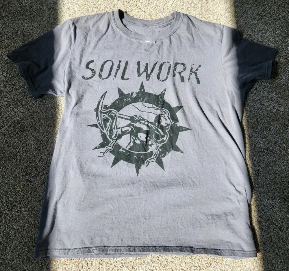 Classic SOILWORK Band Shirt Cotton Gray Unisex T Shirt Unisex T-Shirt XL