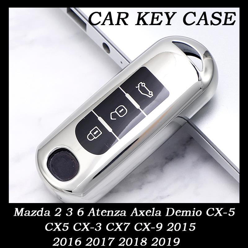 New Tpu  2/3 Button Car Remote Key Case Cover For Mazda 2 3 6 Atenza Axela Demio CX-5 CX5 CX-3 CX7 CX-9 2015 2016 2017 2018 2019 Accessories