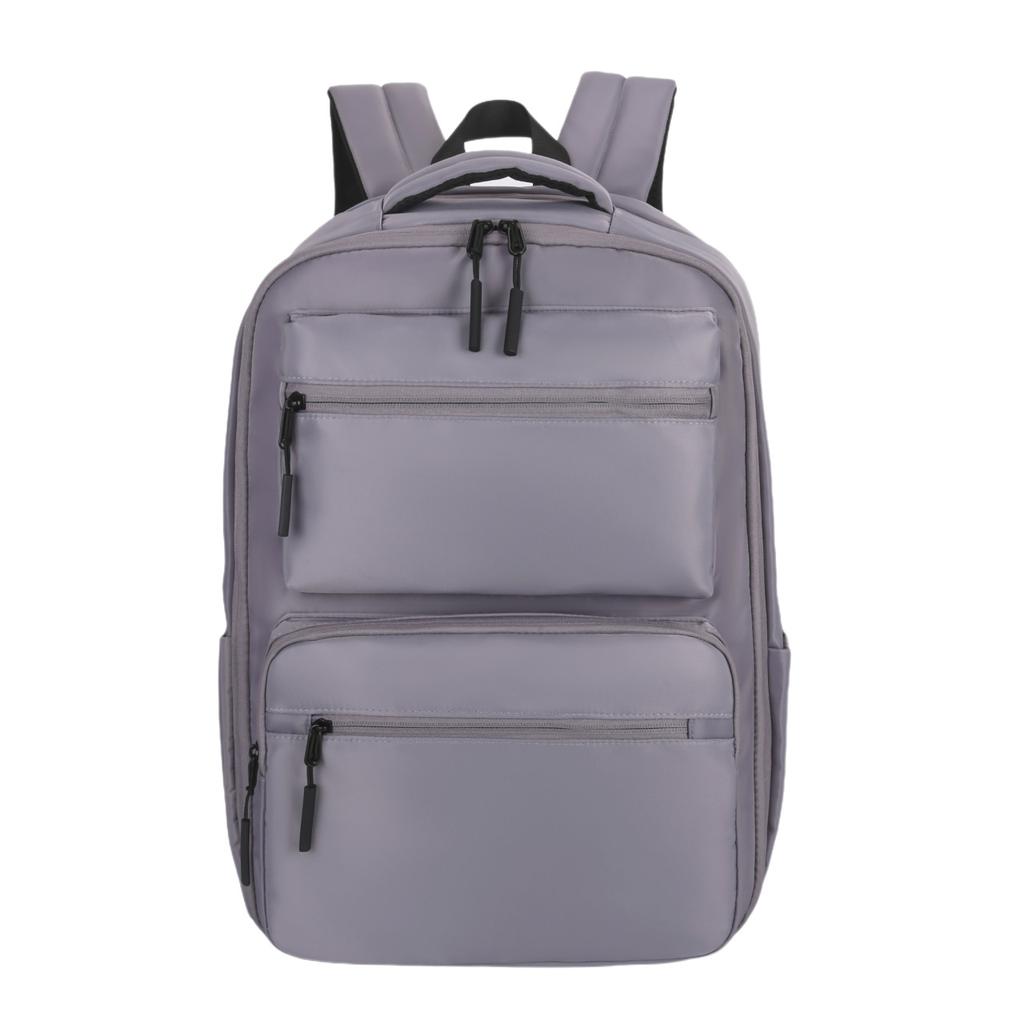 Schoolbag Backpack Men's Solid Color Temperament Korean Version Casual Backpack Men's Student Daily Commuting Fashion Temperament Backpack