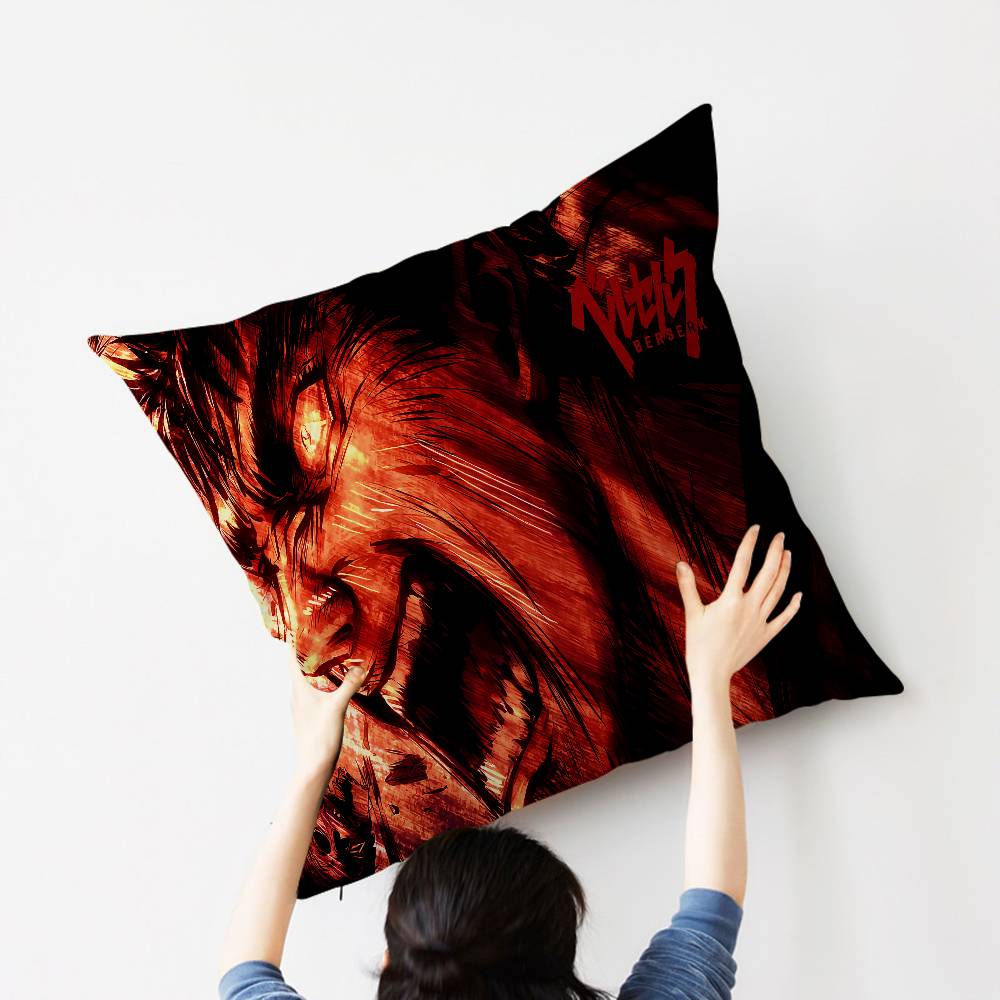 B-Berserk Guts Pillow Gift Home Office Decoration Pillow Bedroom Sofa Car Cushion Coverpillow Case