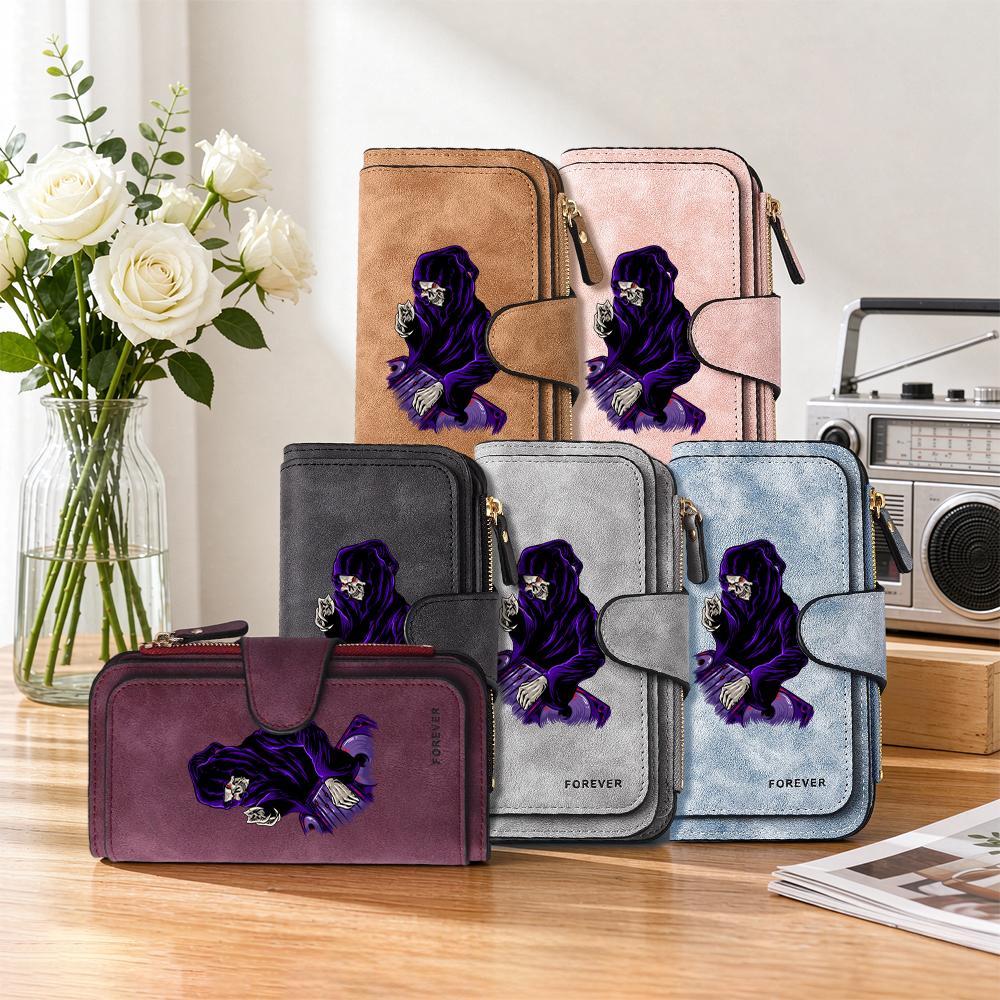 Gothic Grim Reaper Long Wallet Cool Printed Purse Forever Card Holder