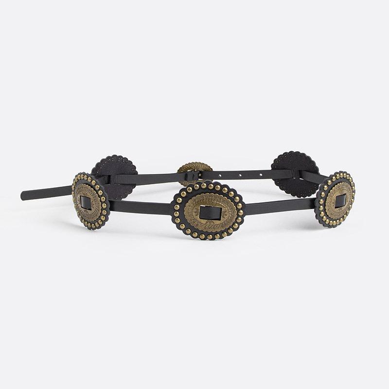 Boho Belt Accessories Western Women's Belt Versatile PU Thin Belt