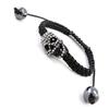 Les Trésors De Lily [J1718] - Czarna designerska bransoletka „Skull” Shambhala